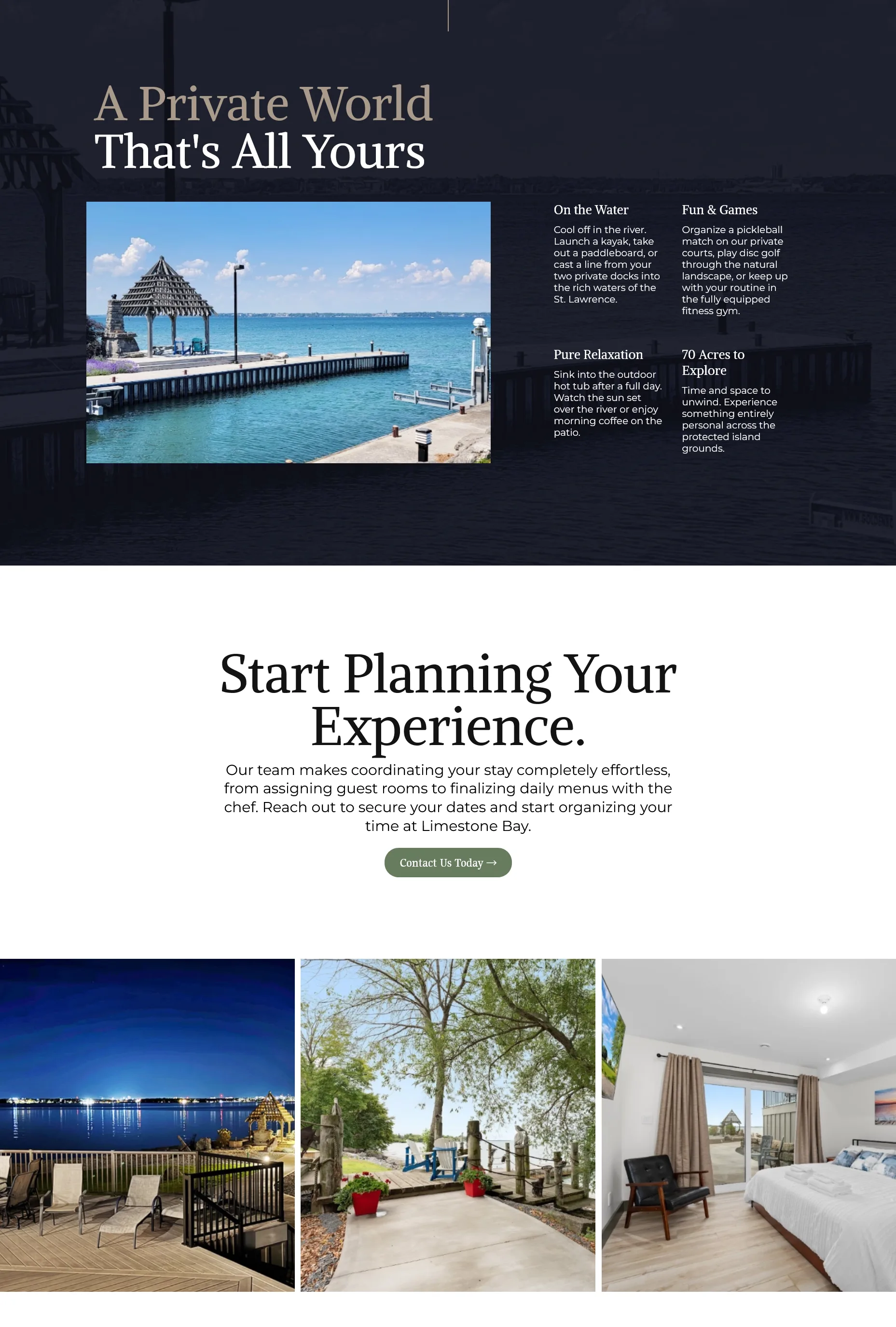 Limestone Bay homepage